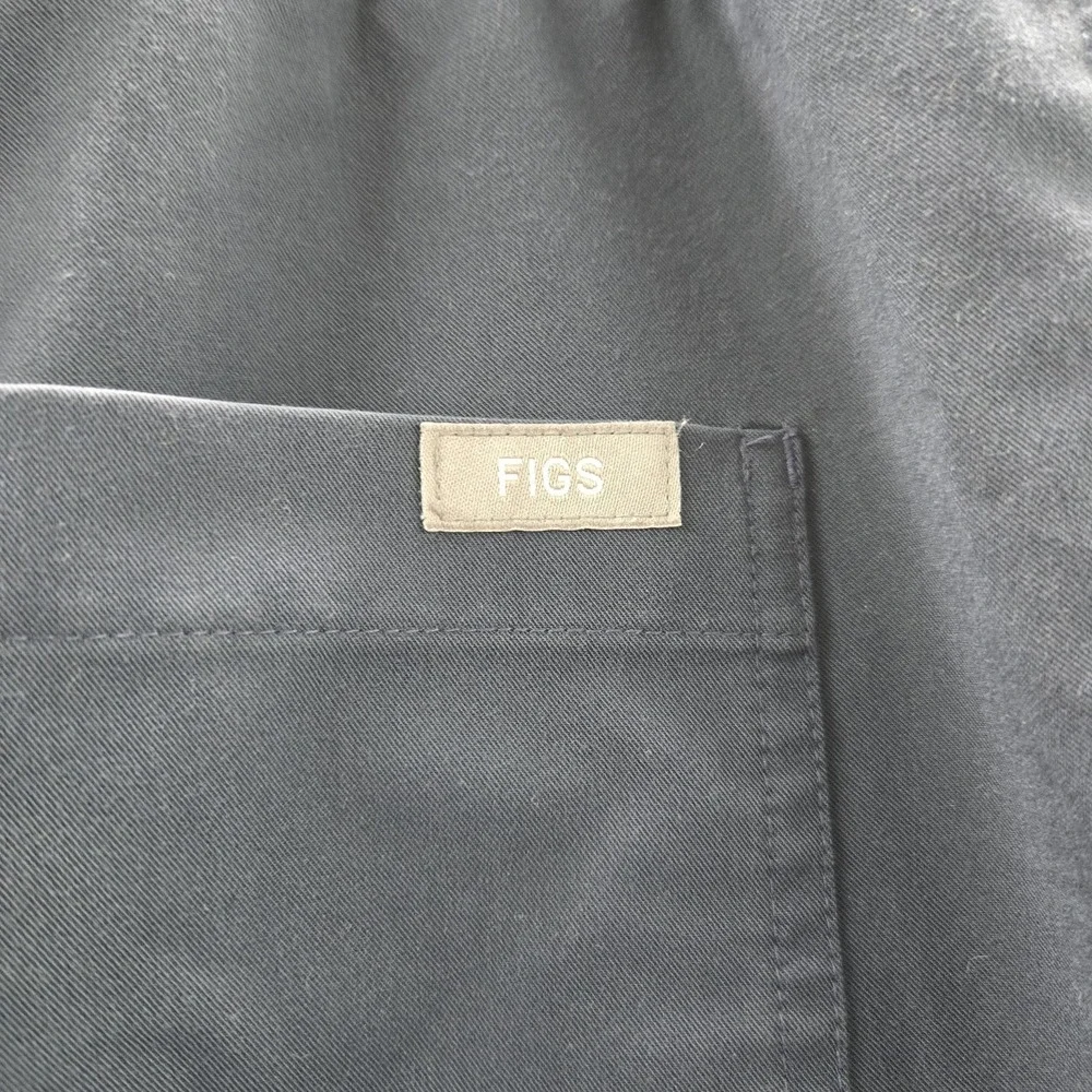 FIGS Men Scrub Pants Large Blue Cairo Cargo Pockets Drawstring 27